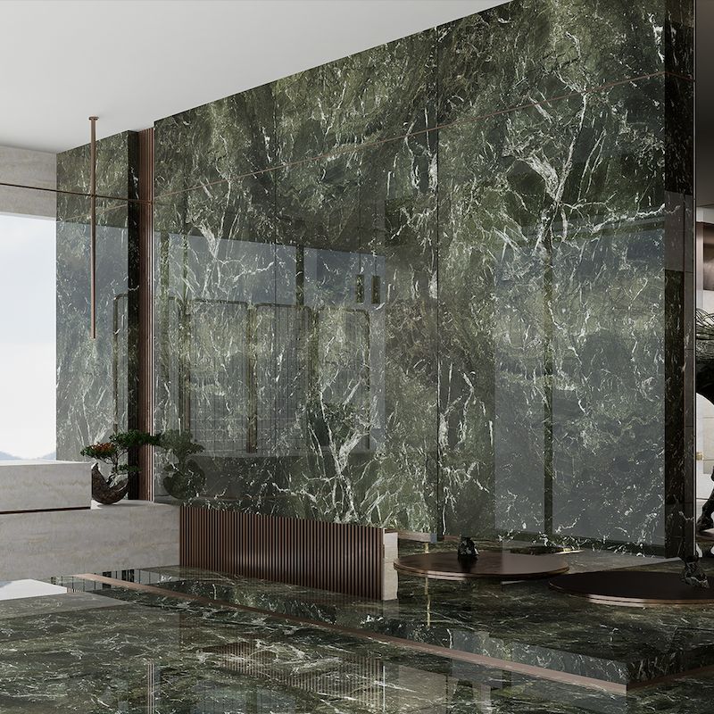 Polished Vienna Forest Green Marble Slabs