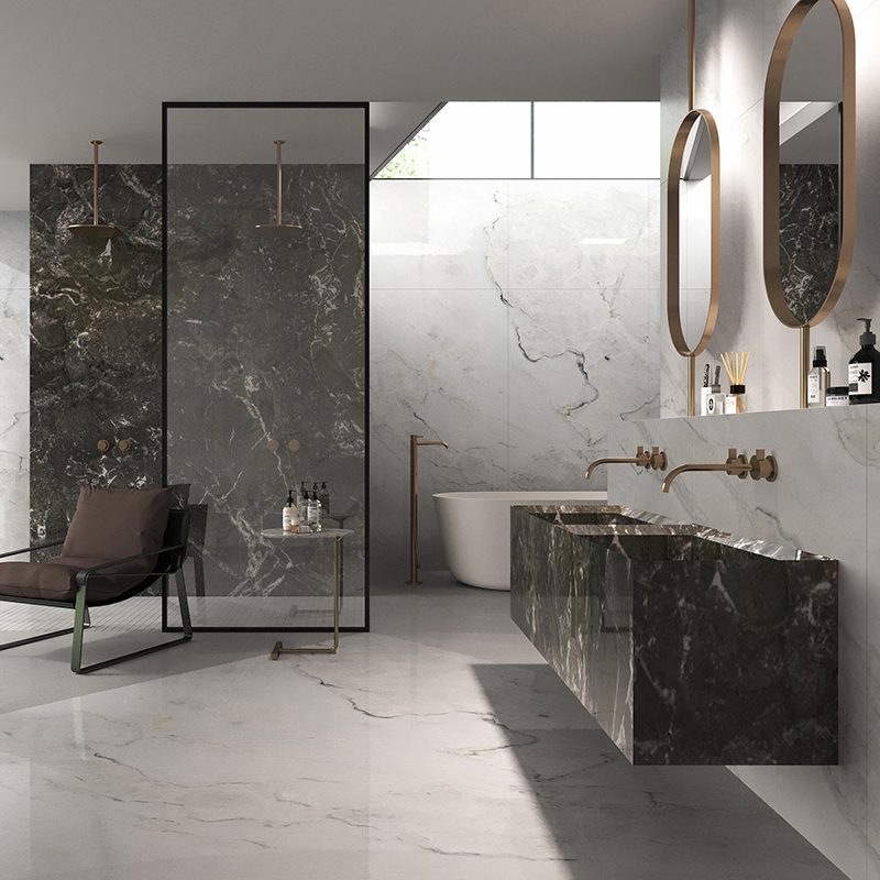 #Sky White Quartzite for bathroom