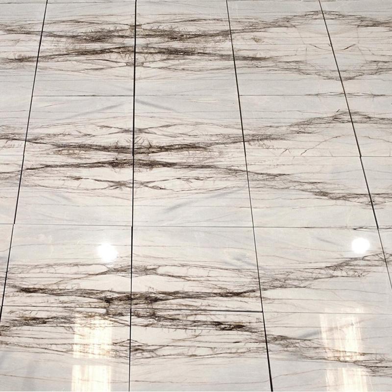 Italian Marble With Brown Spider Veins